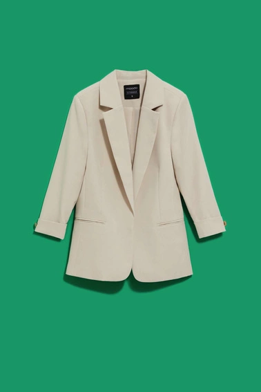 Marynarka z rękawem 3/4 piaskowa