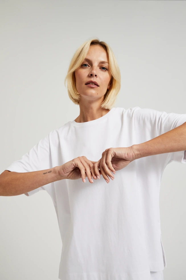 T-shirt oversize biały