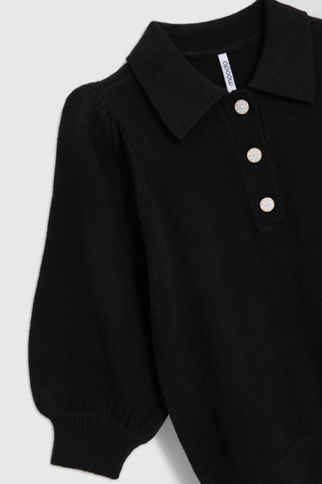 Sweter z kołnierzykiem czarny