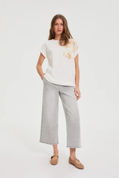 Bluzka z nadrukiem biała