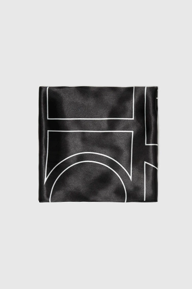 Apaszka z geometrycznym wzorem czarna 