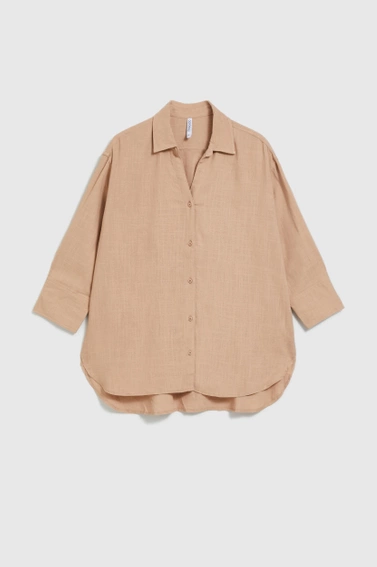 Lniana koszula beżowa