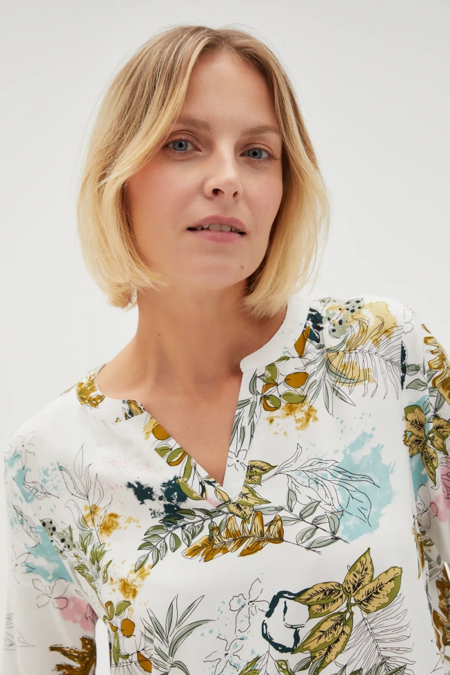 Wiskozowa koszula biała