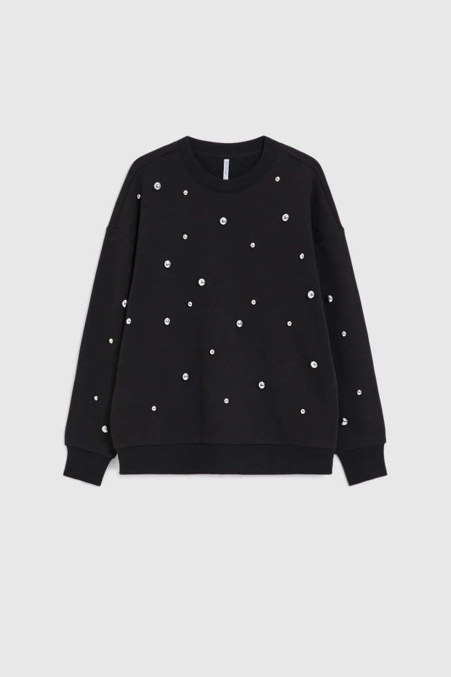 Bluza z dżetami czarna
