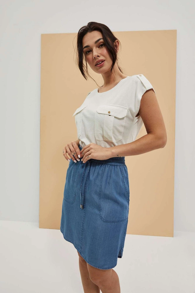 Prosta spódnica z tkaniny lyocell