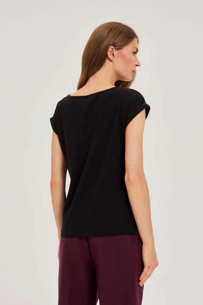 Bawełniany t-shirt czarny