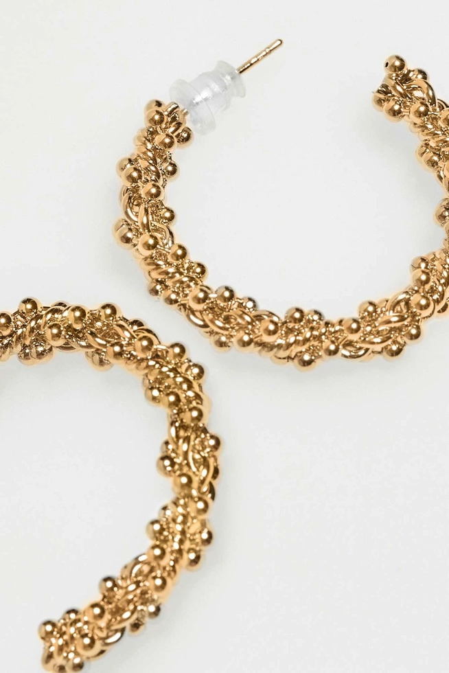 Kolczyki koła w kolorze złotym