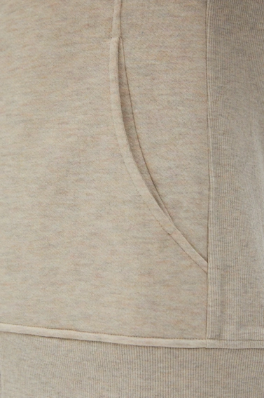 Rozpinana bluza z kapturem beżowa 