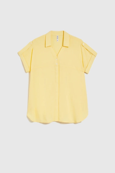 Koszula z wiskozy żółta
