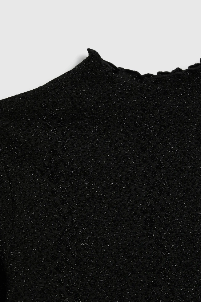 Błyszcząca bluzka czarna