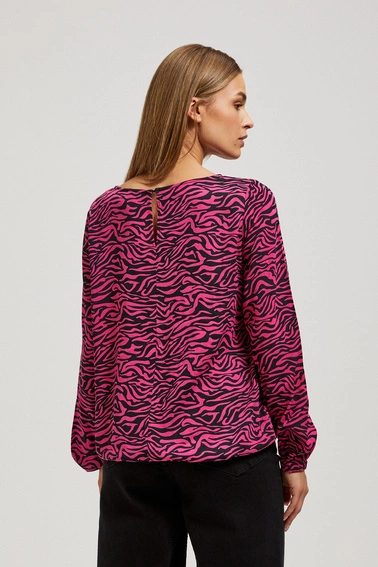 Wzorzysta koszula fuksjowa