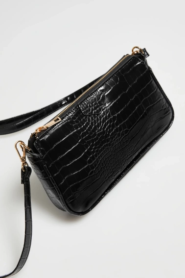 Podwójna torebka czarna