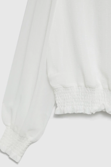 Koszula z bufiastymi rękawami biała