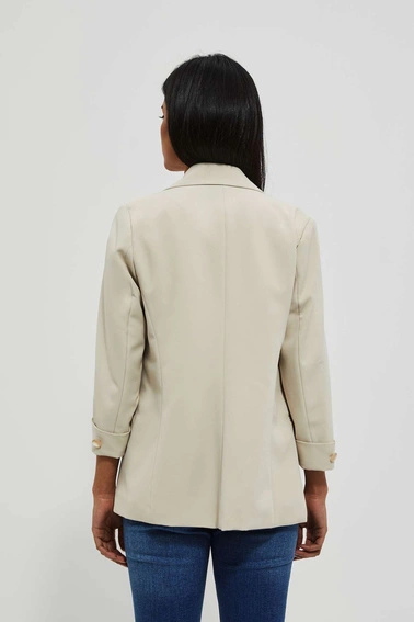 Marynarka z rękawem 3/4 piaskowa