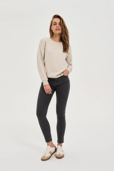 Jeansy rurki grafitowe