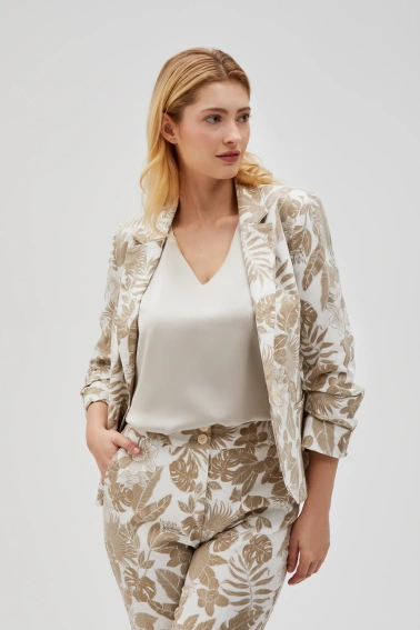 Marynarka z wzorem beżowa
