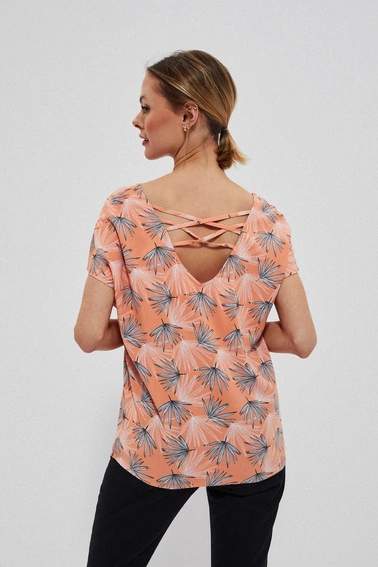 Koszula z wiskozy z odkrytymi plecami