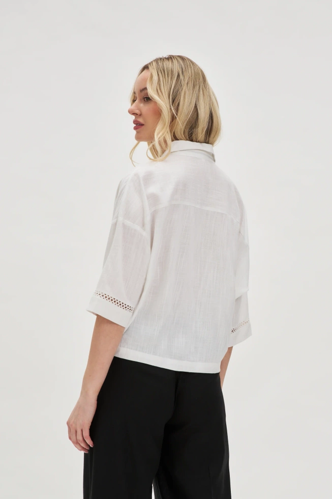 Krótka koszula biała