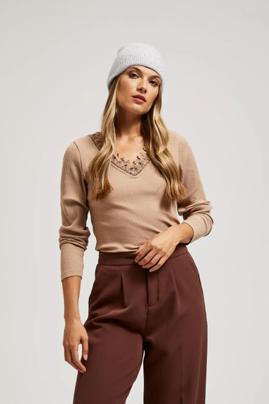 Dzianinowa czapka szara