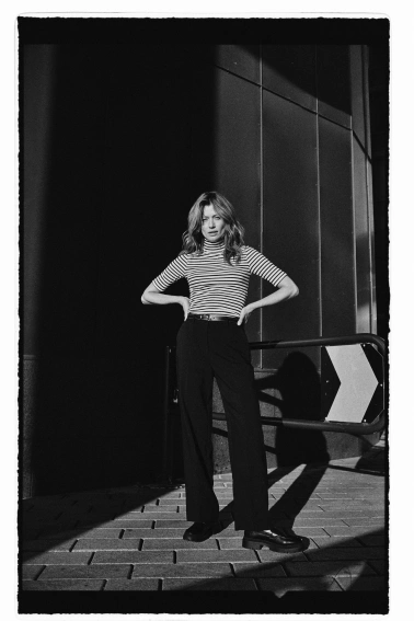 Bluzka z golfem w paski