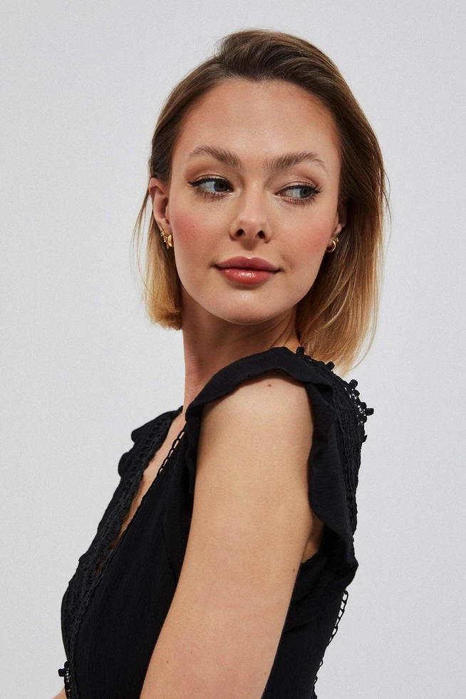 Gładka sukienka z wiskozy