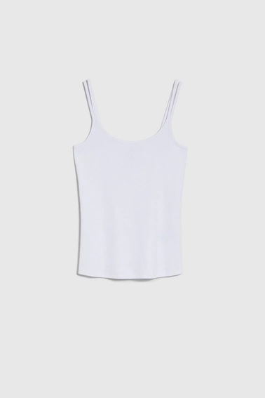 Bawełniany top biały