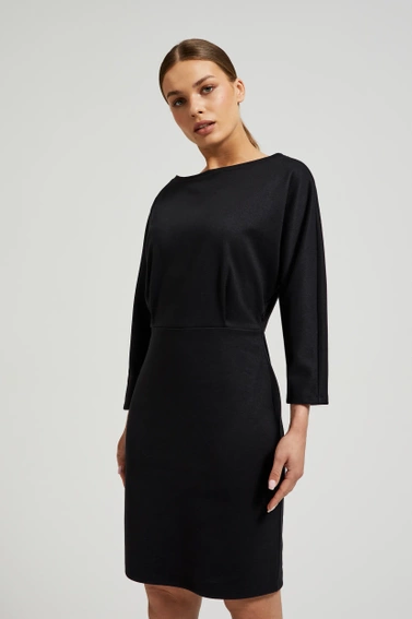 Gładka sukienka o długości przed kolano czarna