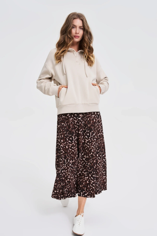 Bluza z kapturem beżowa