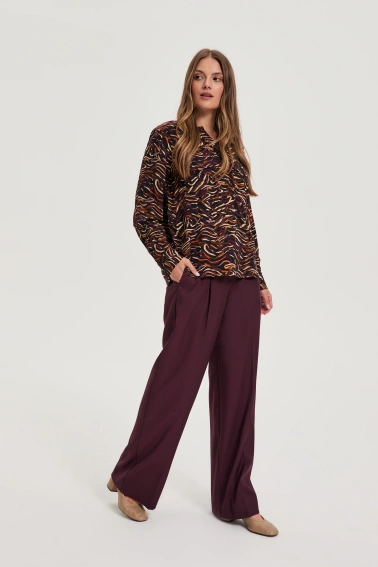 Koszula z wiskozy brązowa 