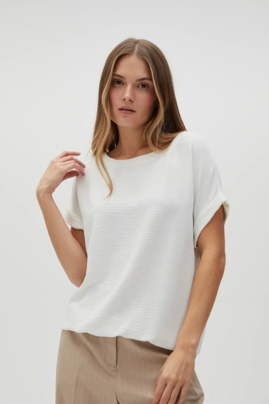 Koszula z krótkimi rękawami biała 