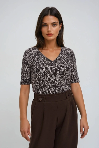 Bluzka z dekoltem w serek