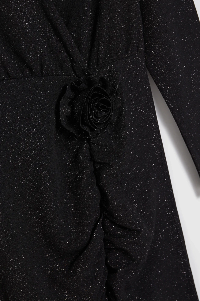 Sukienka maxi z rozcięciem czarna