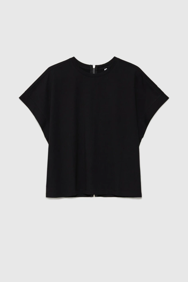 Bluzka z zamkiem na plecach czarna