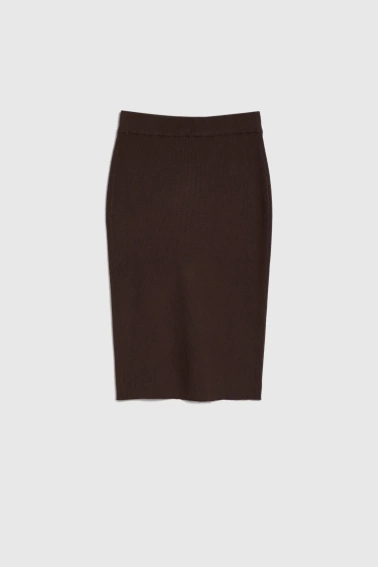 Dzianinowa spódnica brązowa 