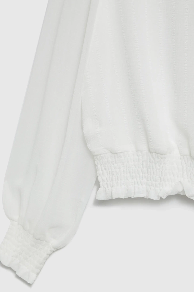 Koszula z bufiastymi rękawami biała