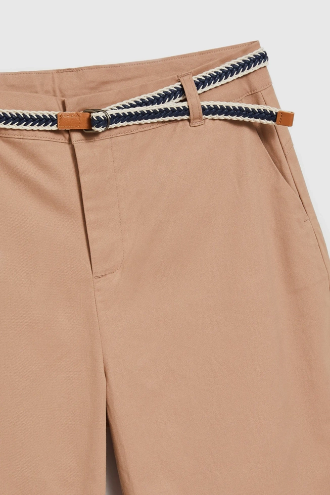 Bawełniane spodnie beżowe