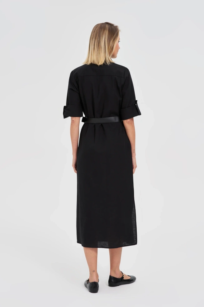 Szmizjerka midi czarna