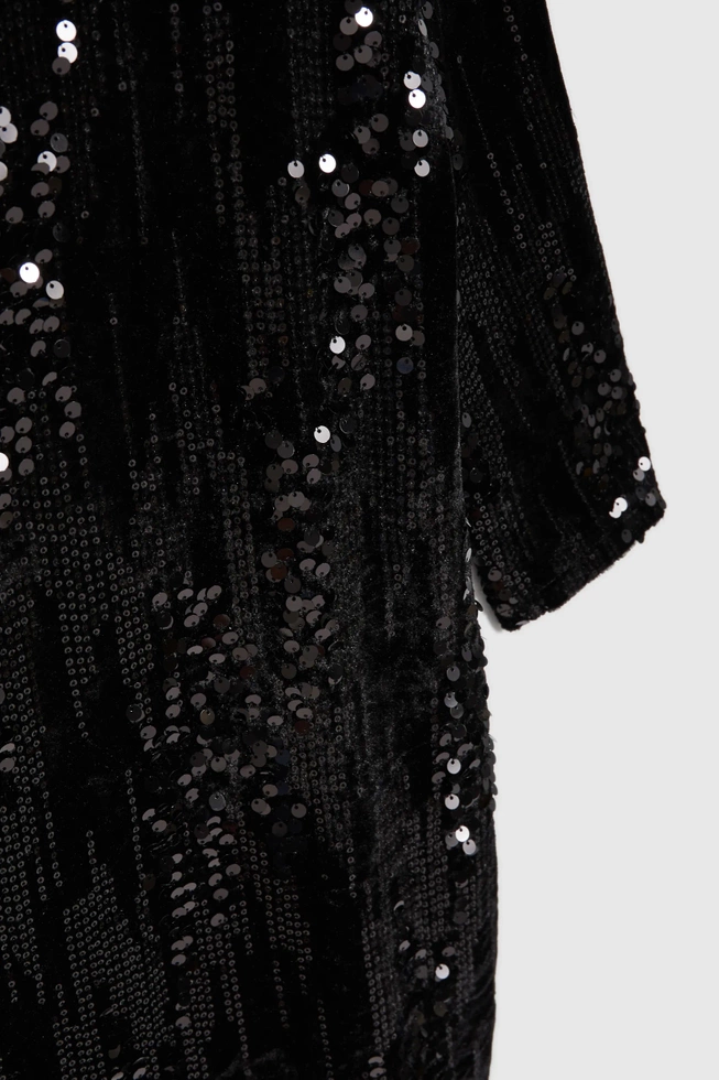 Sukienka z cekinami czarna