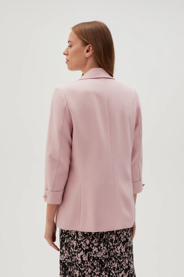 Marynarka z rękawami 3/4 różowa