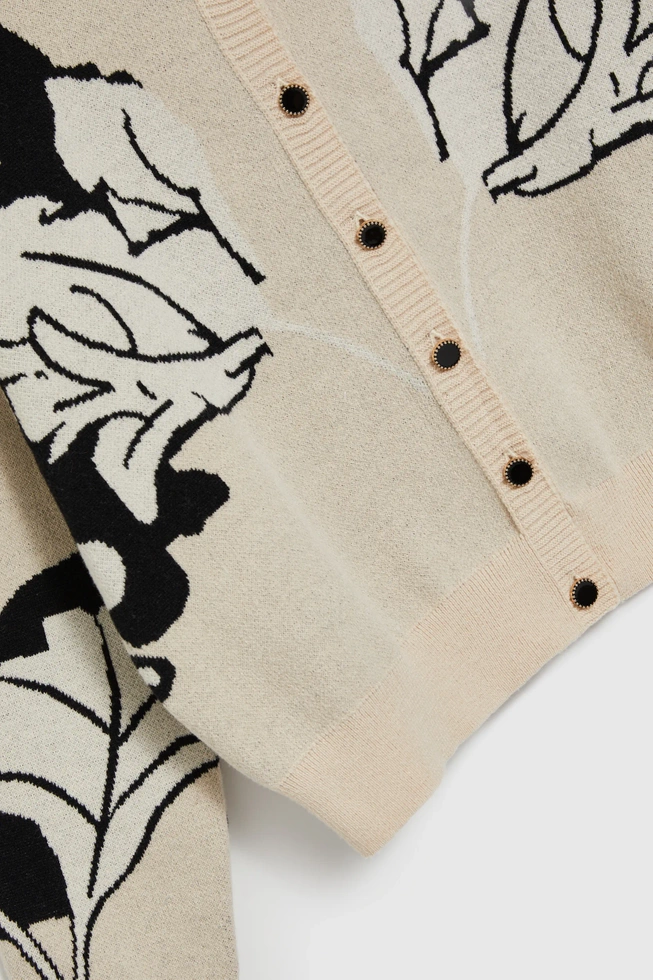 Sweter zapinany na guziki beżowy