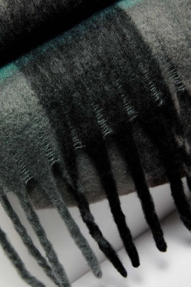 Wielokolorowy szal grafitowy