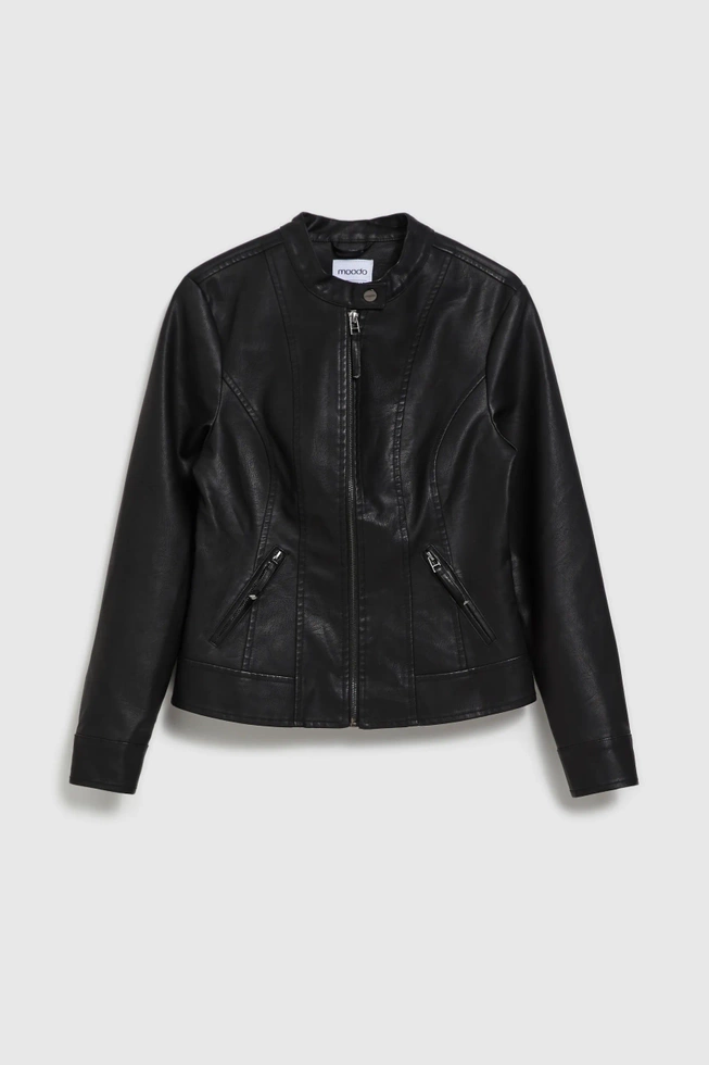 Kurtka z ekoskóry czarna