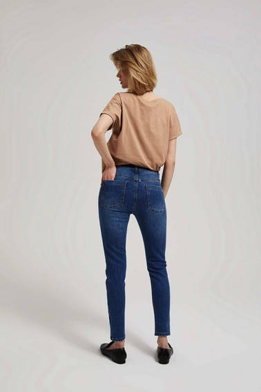 Jeansy rurki granatowe