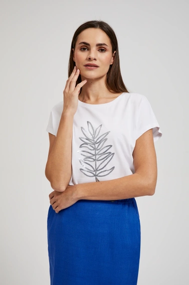 Bluzka z aplikacją biała 