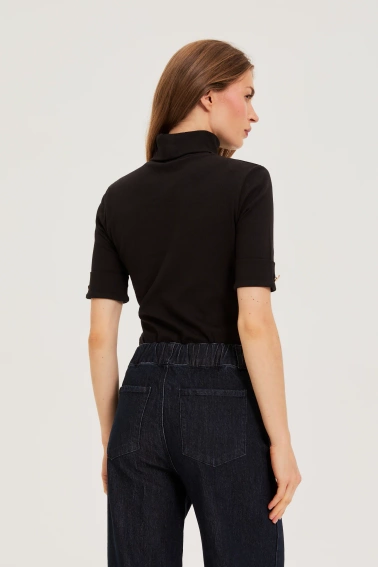 Bluzka z golfem czarna