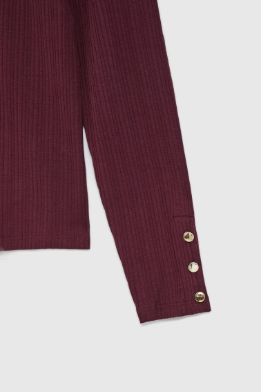 Bawełniany golf burgundowy