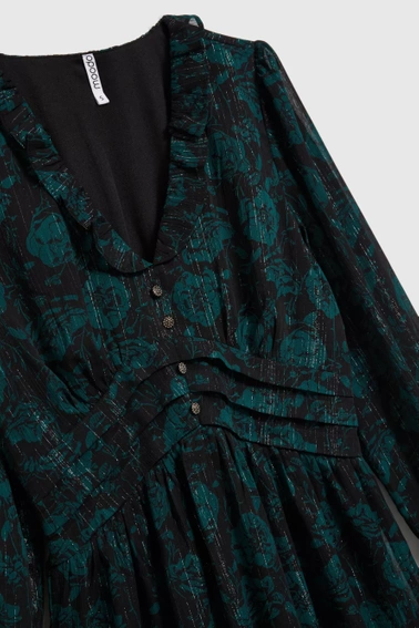 Szyfonowa sukienka z kwiatowym wzorem