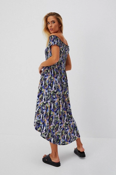 Sukienka z roślinnym printem