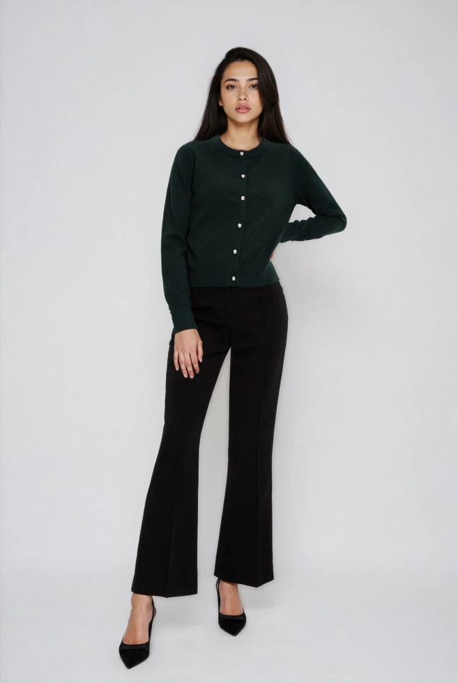 Kardigan ciemnozielony