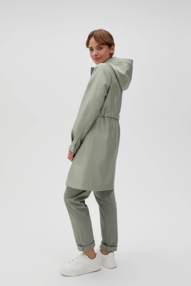 Parka z katurem oliwkowa
